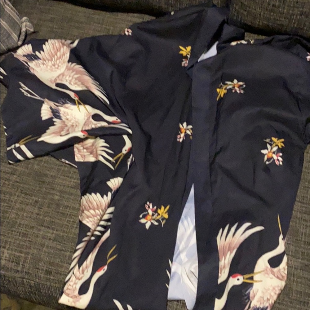 Beautiful crane kimono